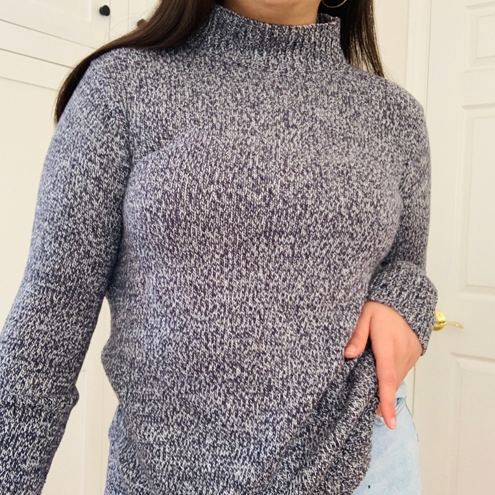 Old Navy Blue Blend Turtle Neck Long Sleeve Size Medium